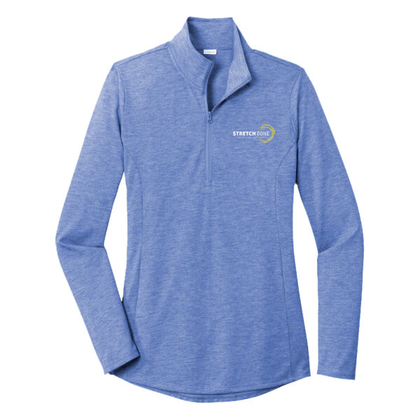 Stretch Zone - Ladies PosiCharge ® Tri Blend Wicking 1/4 Zip Pullover Thumbnail
