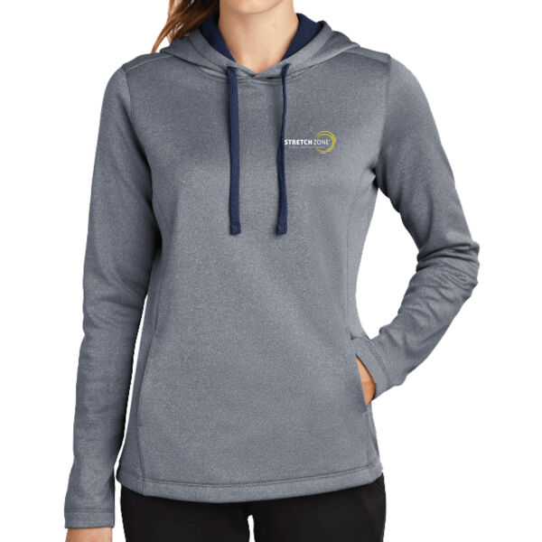 Sport-Tek® Women's PosiCharge ® Sport-Wick® Heather Fleece Hooded Pullover Thumbnail